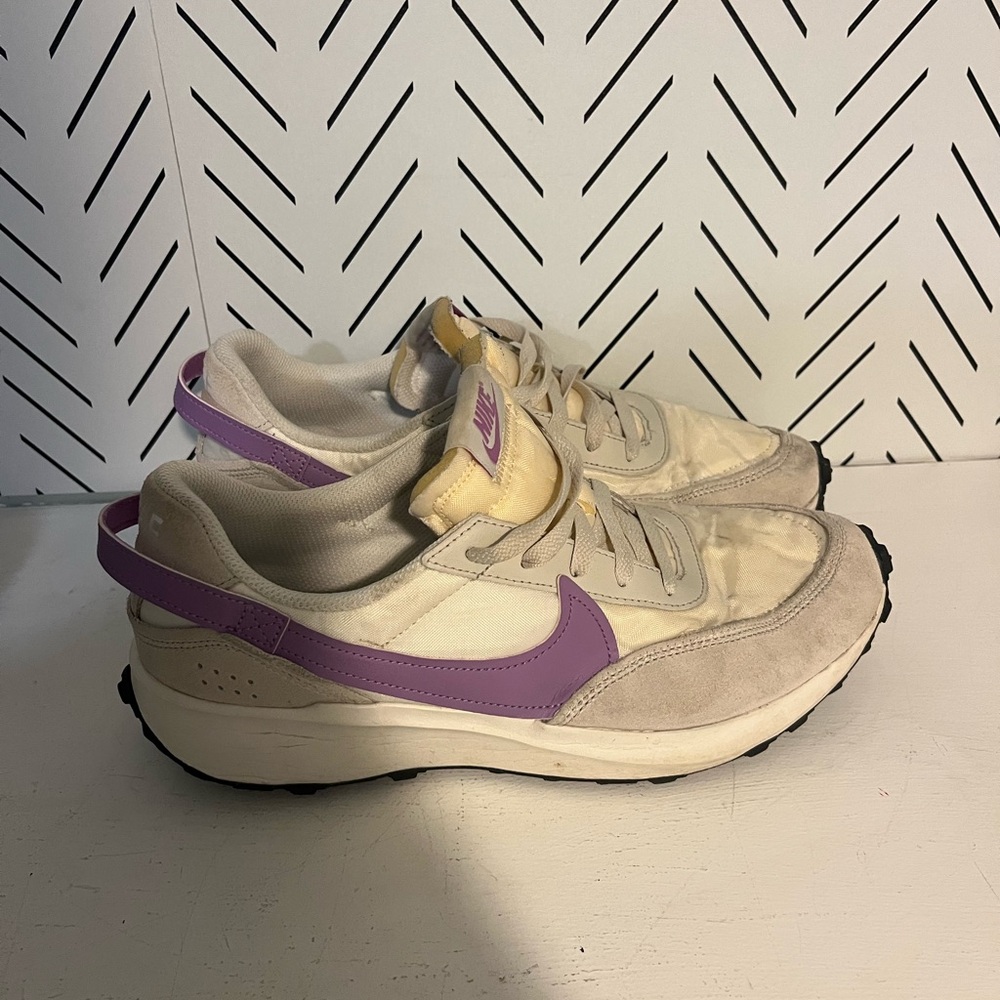 Nike Women's Sneakers in Cream and Purple